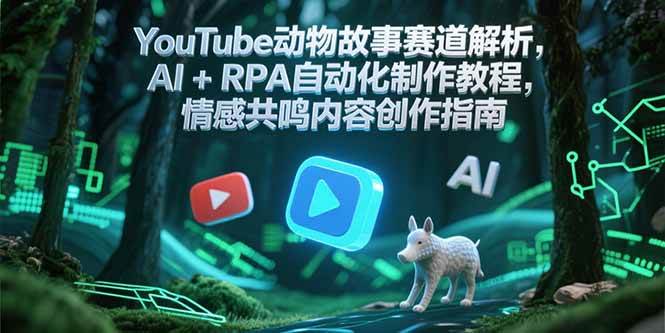 YouTube动物故事赛道解析，AI+RPA自动化制作教程，情感共鸣内容创作指南-淘米副业