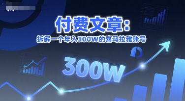 付费文章：拆解一个年入300W的喜马拉雅账号-淘米副业