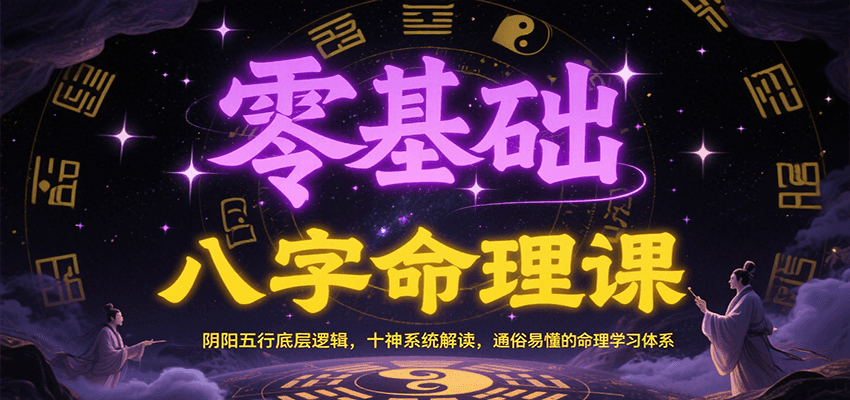 零基础八字命理课：阴阳五行底层逻辑，十神系统解读，通俗易懂的命理学习体系-淘米副业