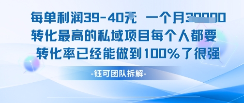 每单利润40一个月7k+转化最高的私域项目，每个人都要的产品转化率已经能做到100%-淘米副业