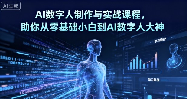 AI数字人制作与实战课程，助你从零基础小白到AI数字人大神-淘米副业