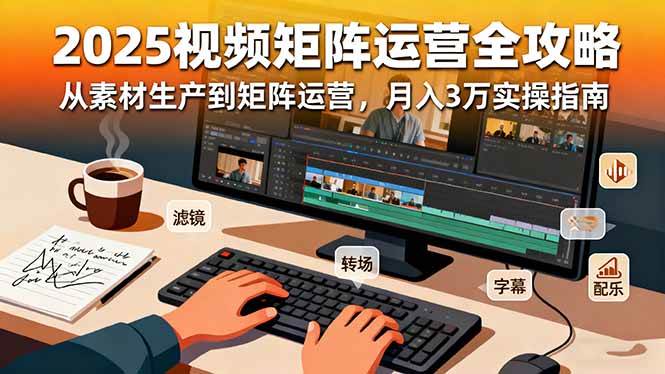 2025短视频矩阵运营全攻略：从素材生产到矩阵运营，月入3万实操指南-淘米副业