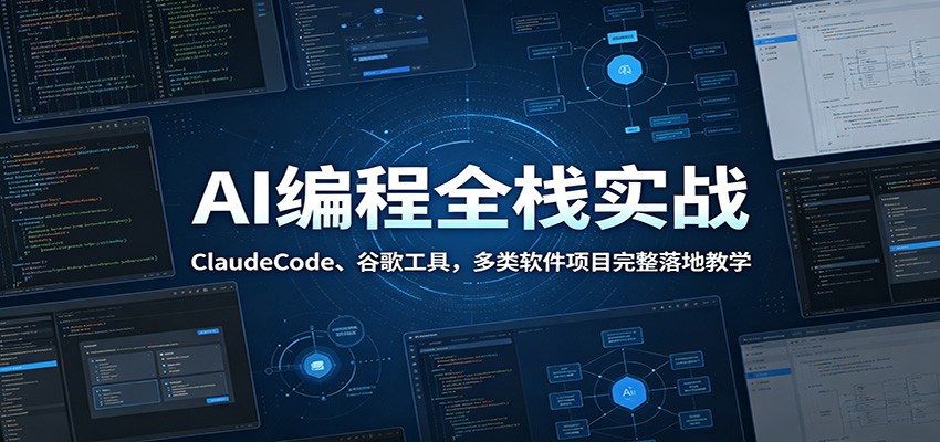 AI编程全栈实战：ClaudeCode、谷歌工具，多类软件项目完整落地教学-淘米副业