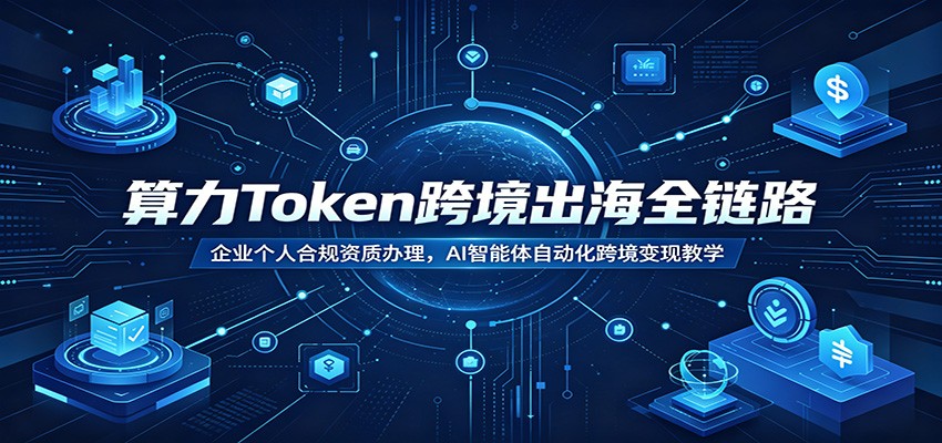 算力Token跨境出海全链路：企业个人合规资质办理，AI智能体自动化跨境变现教学-淘米副业