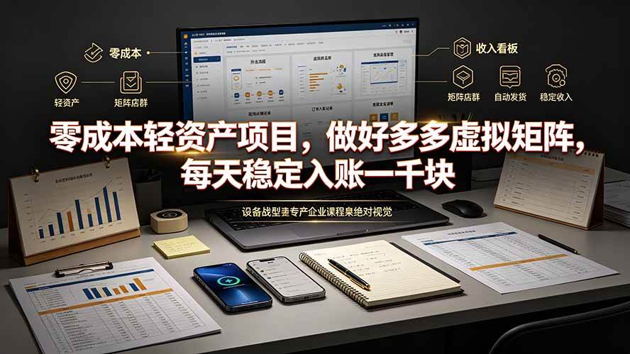零成本轻资产项目,做好多多虚拟矩阵,每天稳定入账一千块 零成本轻资产项目,做好多多虚拟矩阵,每天稳定入账一千块